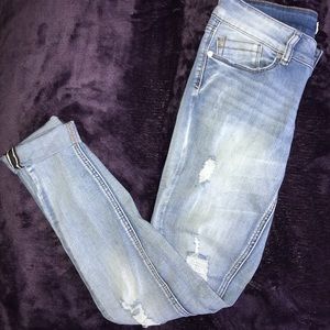 Skinny ripped jeans